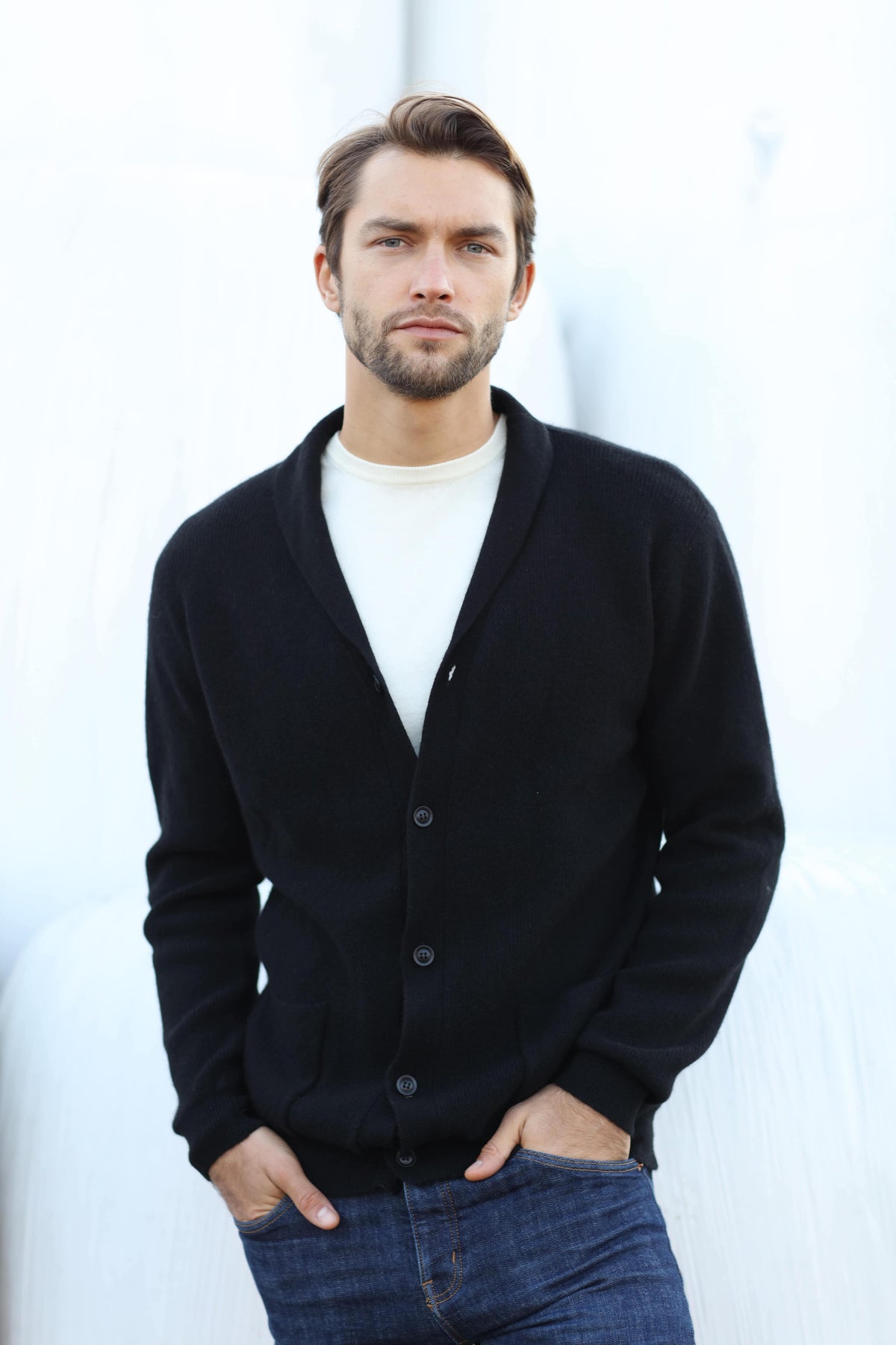 Merino Wool | Cardigan Jacket | Men Sweater | Bellemere New York