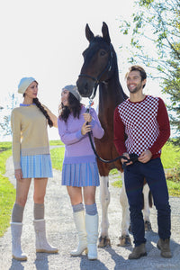 Tweed Merino Pullover With Pearl Collar1828858120372466