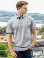 Charger l&#39;image dans la galerie, men-s-polo-with-striped-collar-and-cuff
