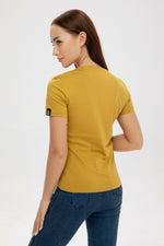 Cargar imagen en el visor de la galería, 160 classic women v neck mercerized cotton t shirt

