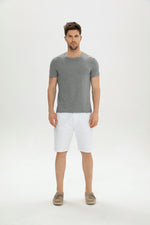 Charger l&#39;image dans la galerie, Grey Mercerized cotton Men T-shirt

