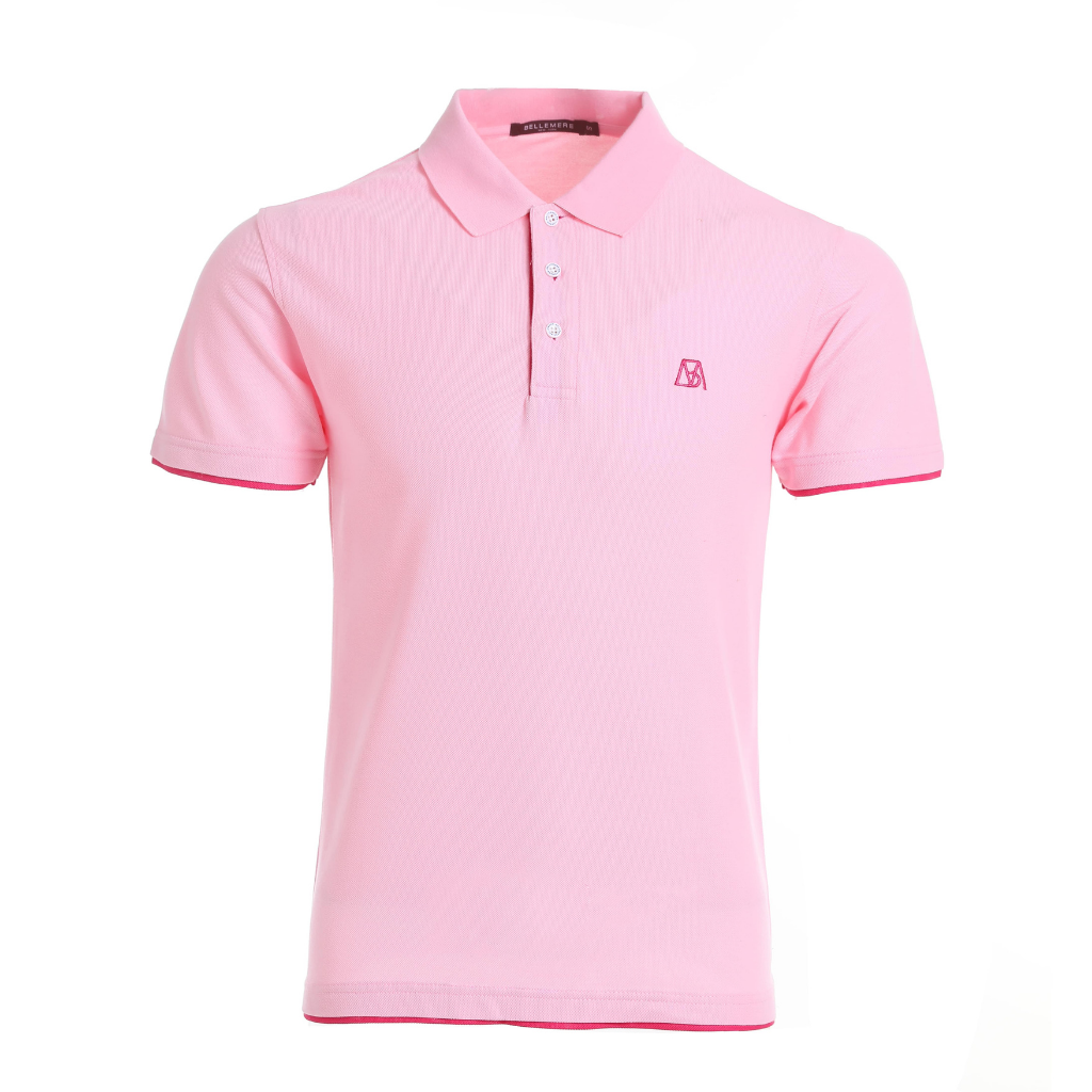 Men’s Polo With Contrasting Buttoned Collar
