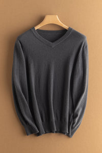 Solid V-Neck Merino Sweater628781323026674