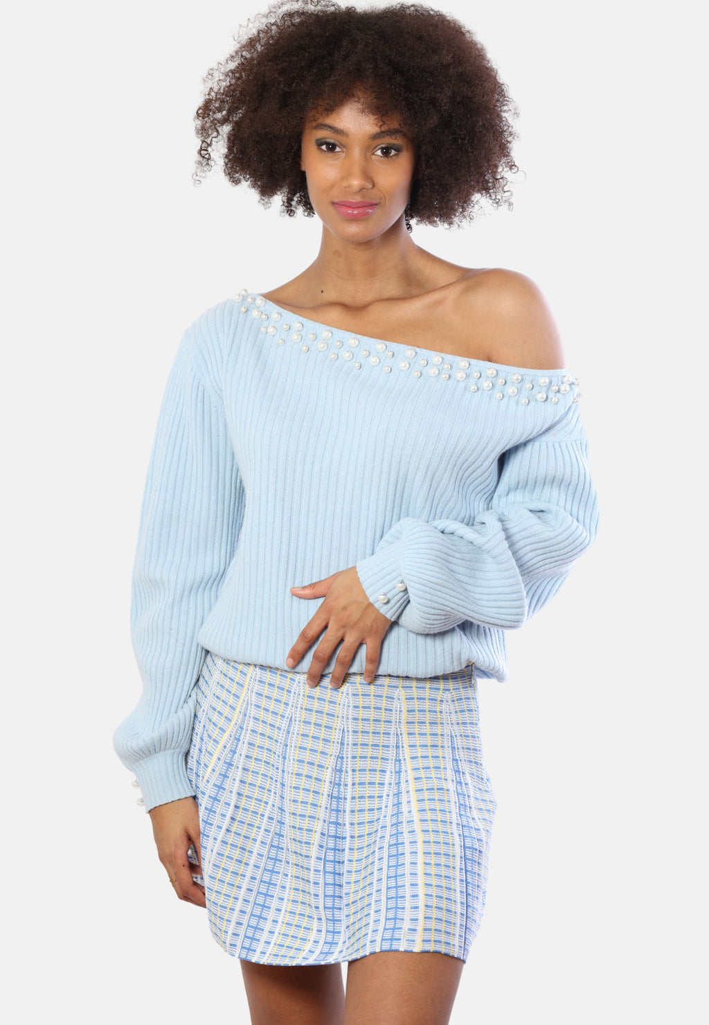 Merino Wool Cashmere | Off Shoulder Top | Women Top Shirt | Bellemere New York