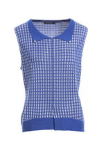 Load image into Gallery viewer, Women tops/ Tweed Tencel/ Polo Vest
