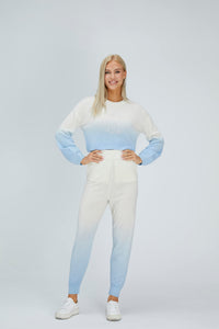 Polar Bear Gradient Cashmere Cropped Sweater-Pant SET (With Crystal Touch)731163990900978