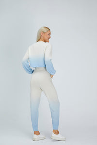 Polar Bear Gradient Cashmere Cropped Sweater-Pant SET (With Crystal Touch)631163992178930