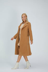 Relaxed Cashmere Blend Coat with Belt1131167503335666