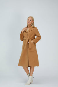 Relaxed Cashmere Blend Coat with Belt831167503466738