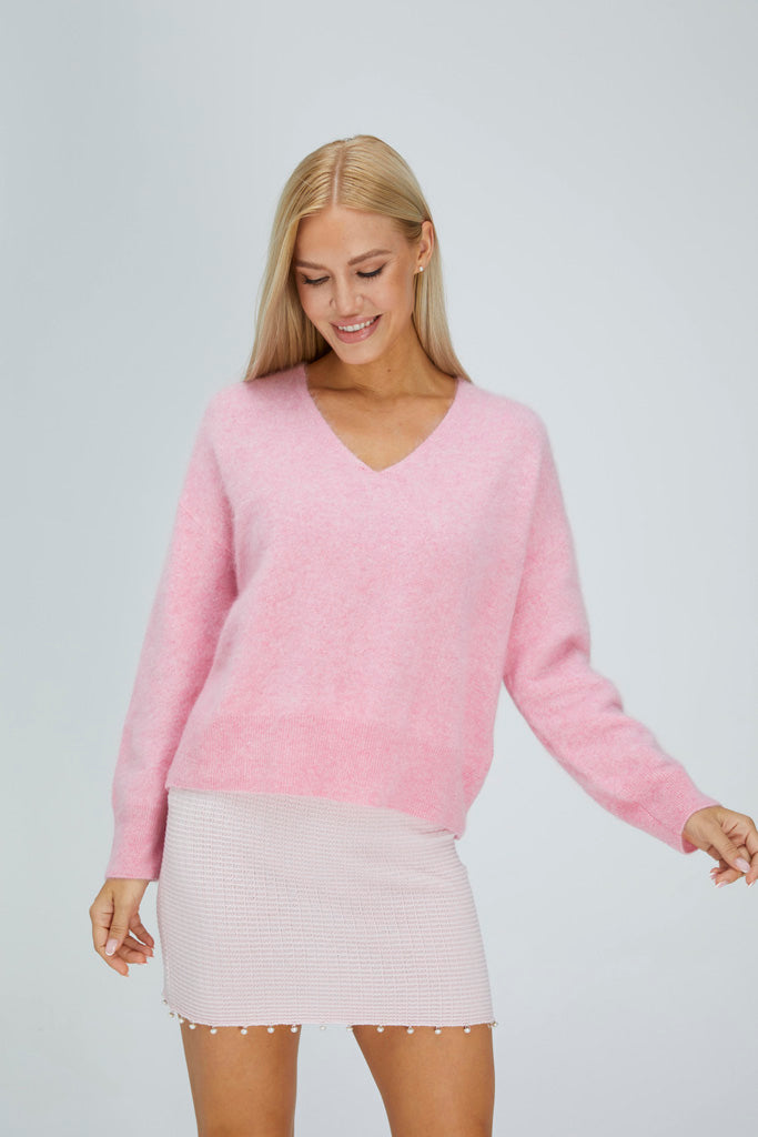 Brushed Cashmere Pullover Sweater