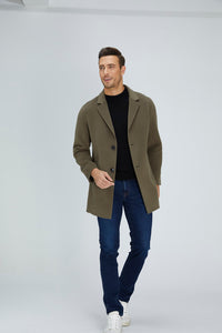 Slick Single-Breasted Wool Blend Coat231177592832242