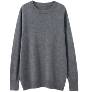 Solid Crew Neck Cashmere Sweater4926776257626354