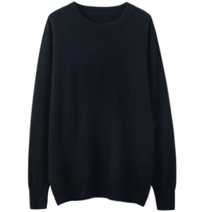 Solid Crew Neck Cashmere Sweater1626776251400434
