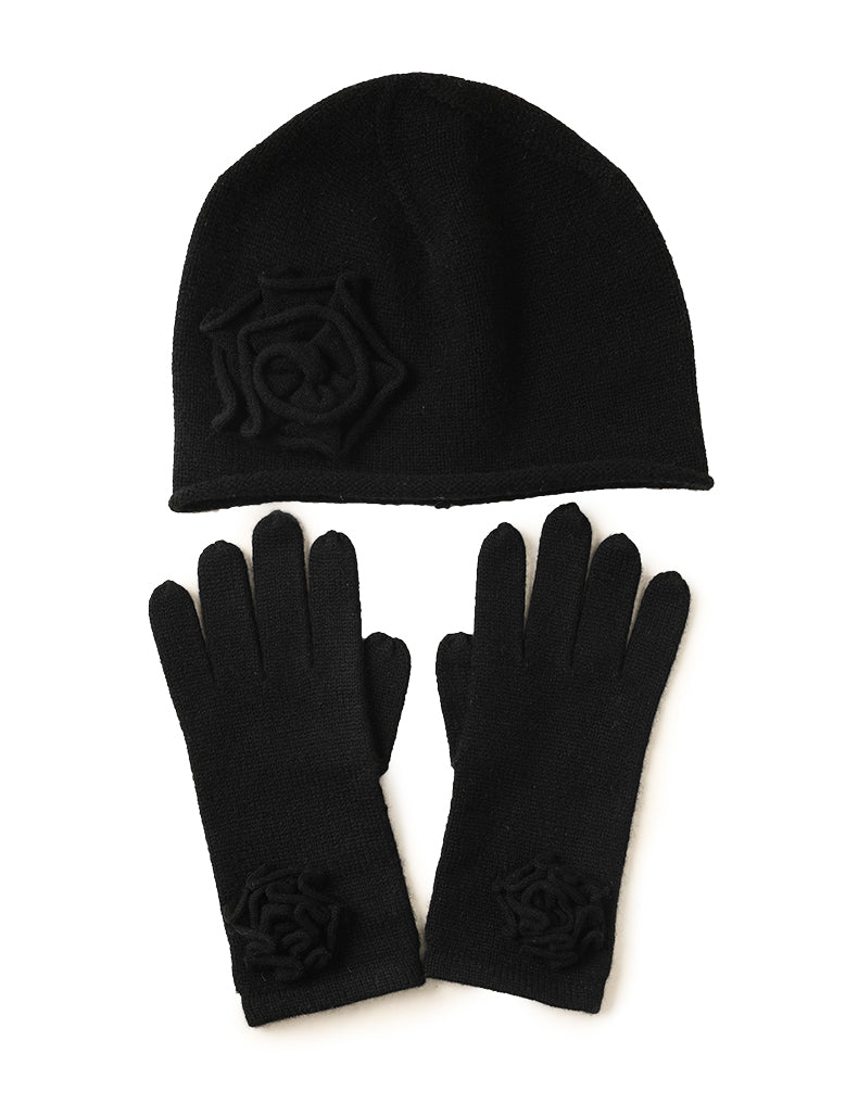 Flower hat glove set
