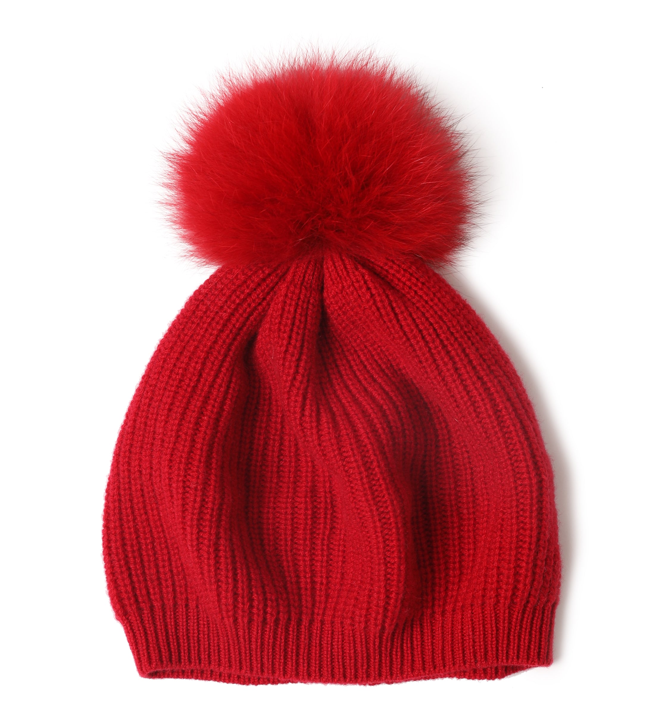 Red Fur beret set