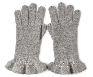 Drilling Ruffled Cashmere Gloves1912809056616616