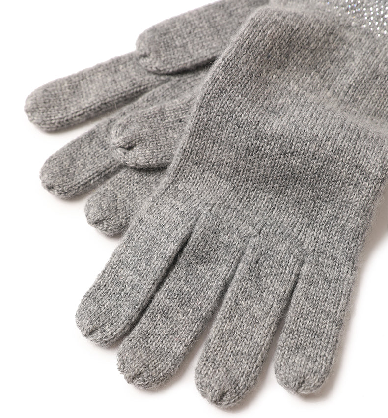 Drilling Ruffled Cashmere Gloves