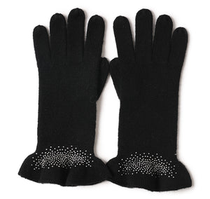 Drilling Ruffled Cashmere Gloves512809056813224