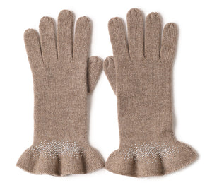 Drilling Ruffled Cashmere Gloves1012809056157864