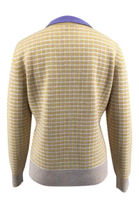 Tweed Merino Pullover With Pearl Collar328865887404274