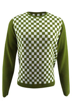 Charger l&#39;image dans la galerie, Merino Wool Cashmere | Winter Checkered Sweater | Checkered Long Sleeve | Bellemere New York
