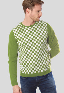 Checker Print Cashmere Merino Sweater1032163807756530