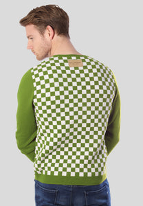 Checker Print Cashmere Merino Sweater1132163807789298