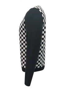 Checker Print Cashmere Merino Sweater1432140561613042