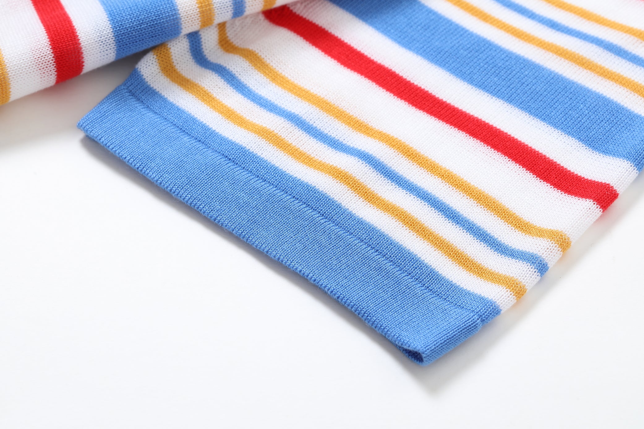 Fantasy Stripe Multicolor Tencel Polo |  Bellemere New York | 100% Tencel