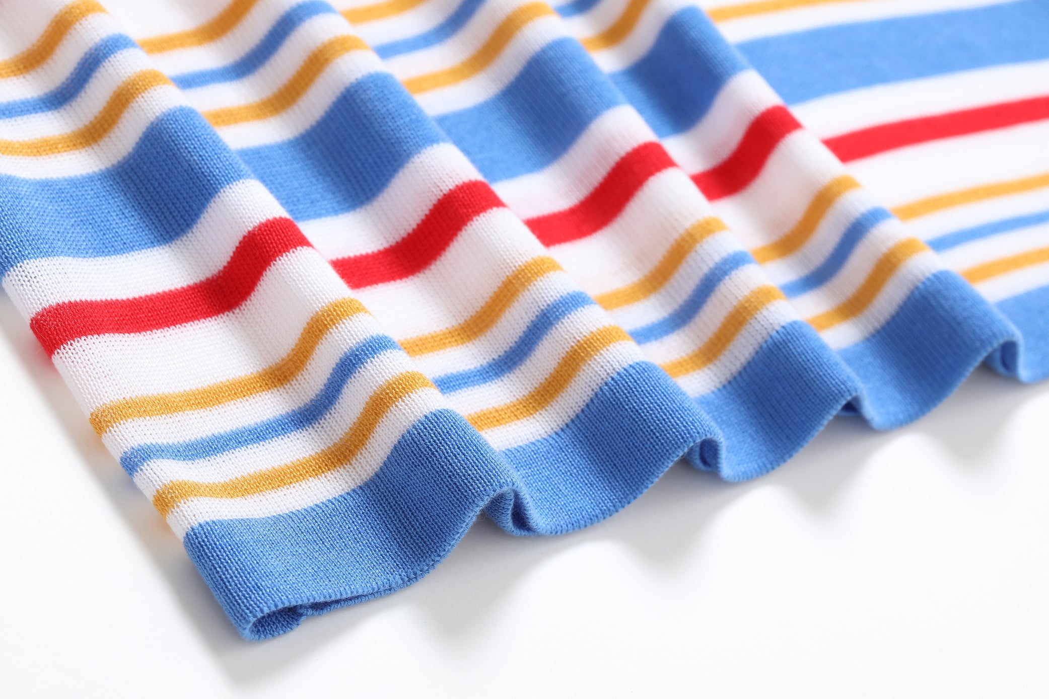 Fantasy Stripe Multicolor Tencel Polo |  Bellemere New York | 100% Tencel