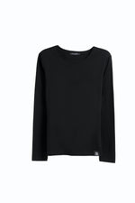 Load image into Gallery viewer, Long Sleeve Crew Neck Mercerized Cotton Women T-shirt
