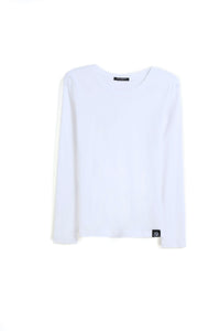 Long Sleeve Crew Neck Mercerized Cotton Women T-shirt2120640086098088