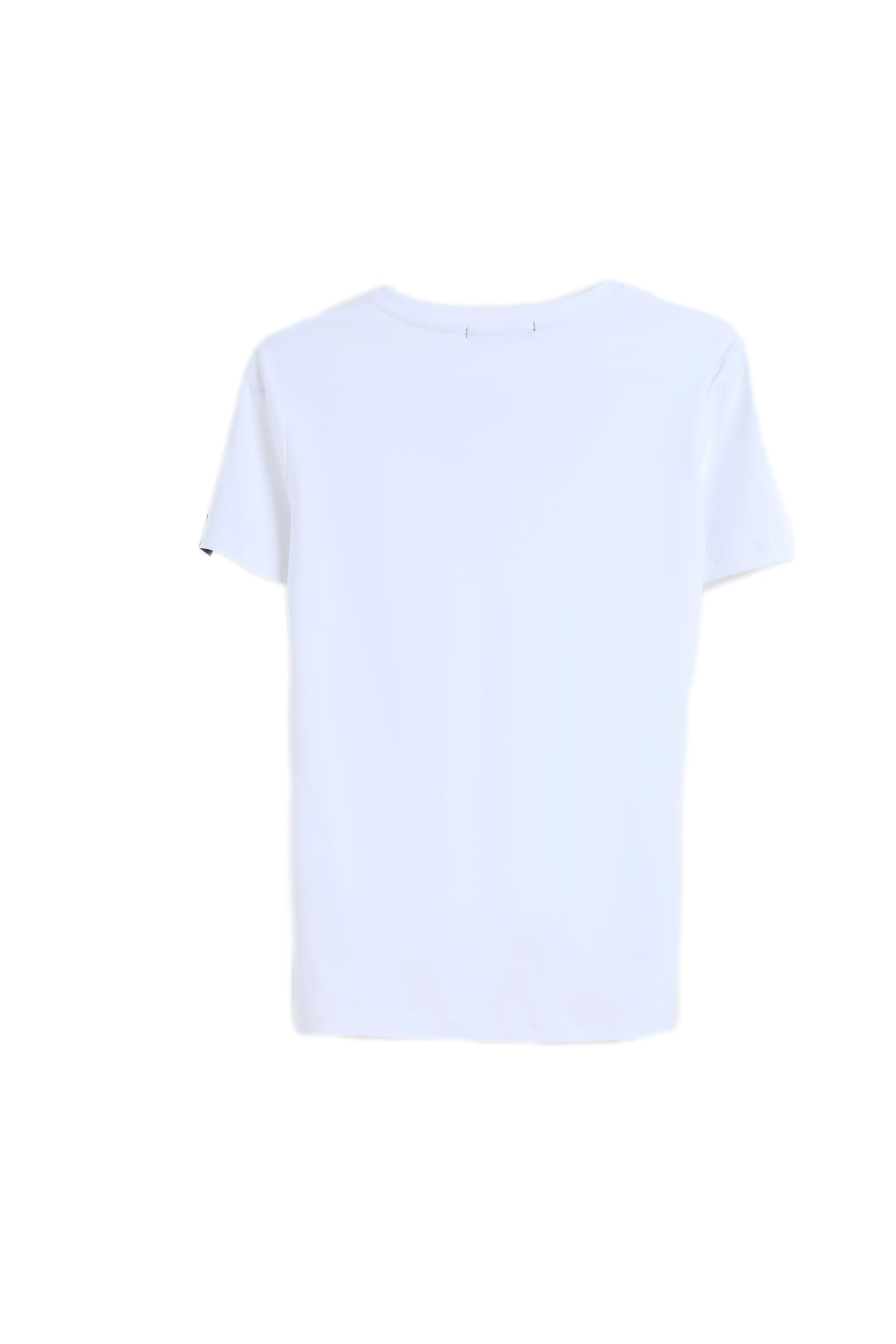 160 Classic Women V Neck Mercerized Cotton T shirt - Bellemere New York 