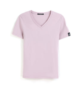Silky Cotton V Neck  T-Shirt2120889160712360
