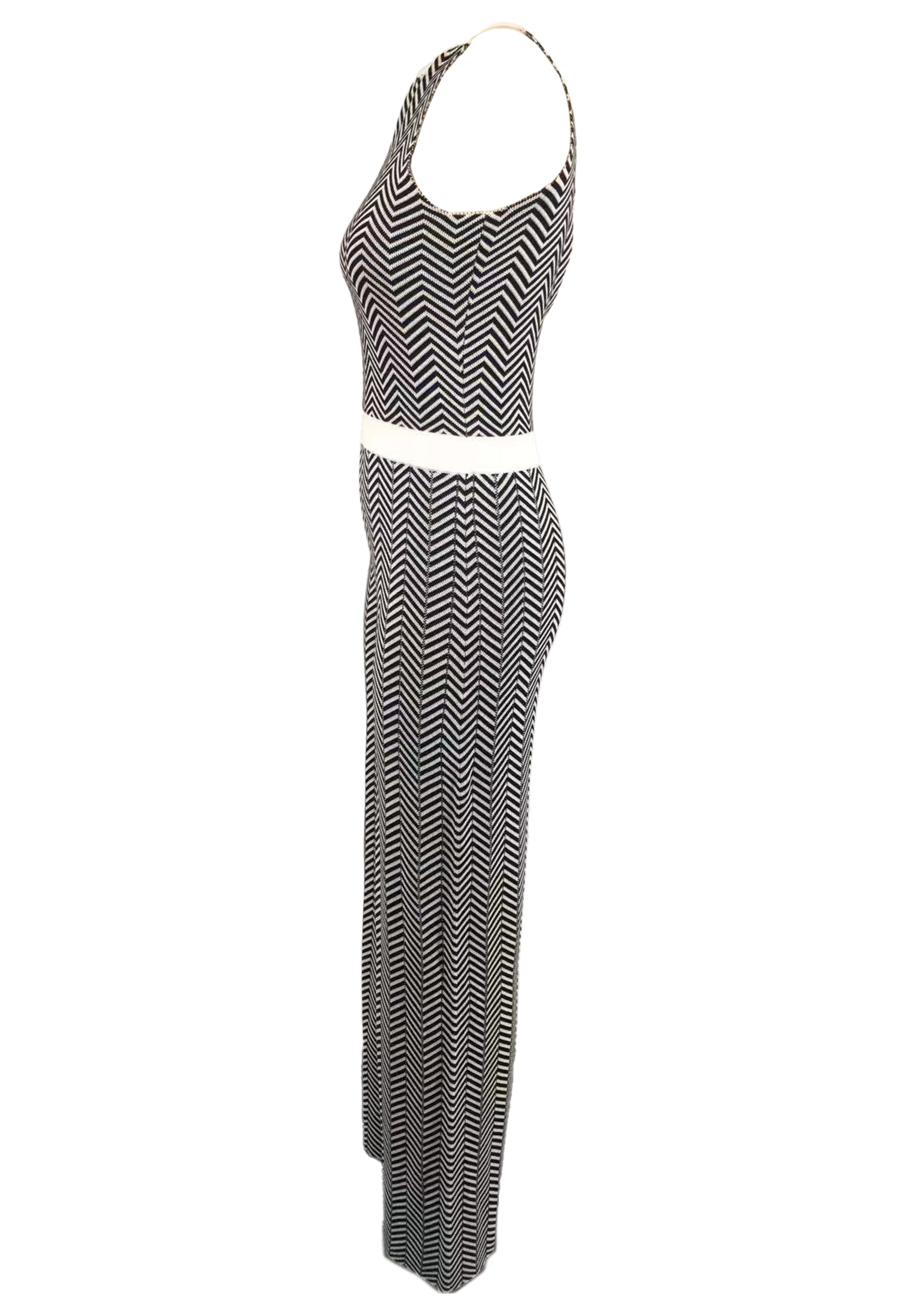 Two-Tone Wool Blend Jumpsuit