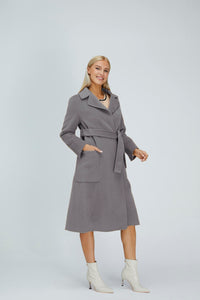 Relaxed Cashmere Blend Coat with Belt1431559966589170