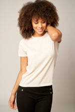 Load image into Gallery viewer, Chic Crew Neck Cashmere T-shirt
