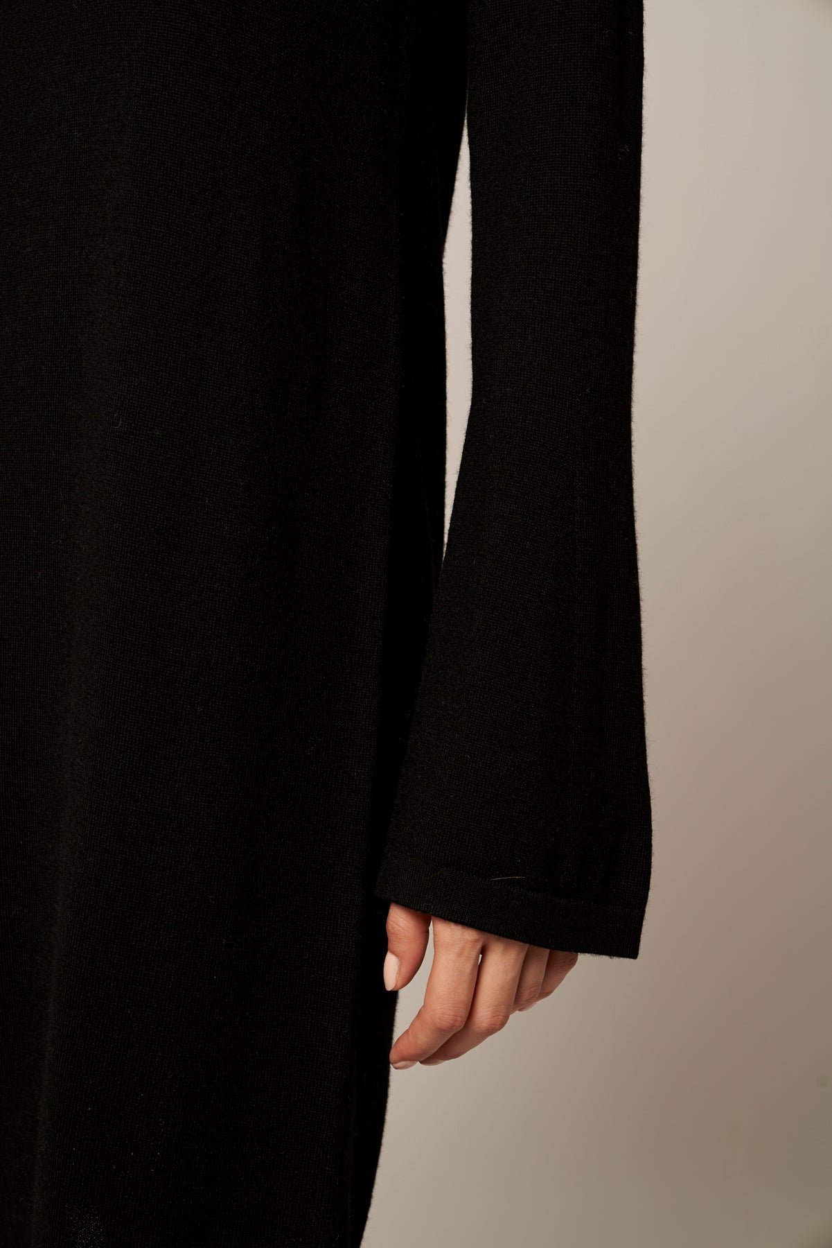Wide Sleeved SuperFine Merino Wool Dress