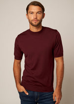 Charger l&#39;image dans la galerie, Silk Cashmere High Neck Short Sleeve Tee | Bellemere New York | 100% Cashmere Sustainable
