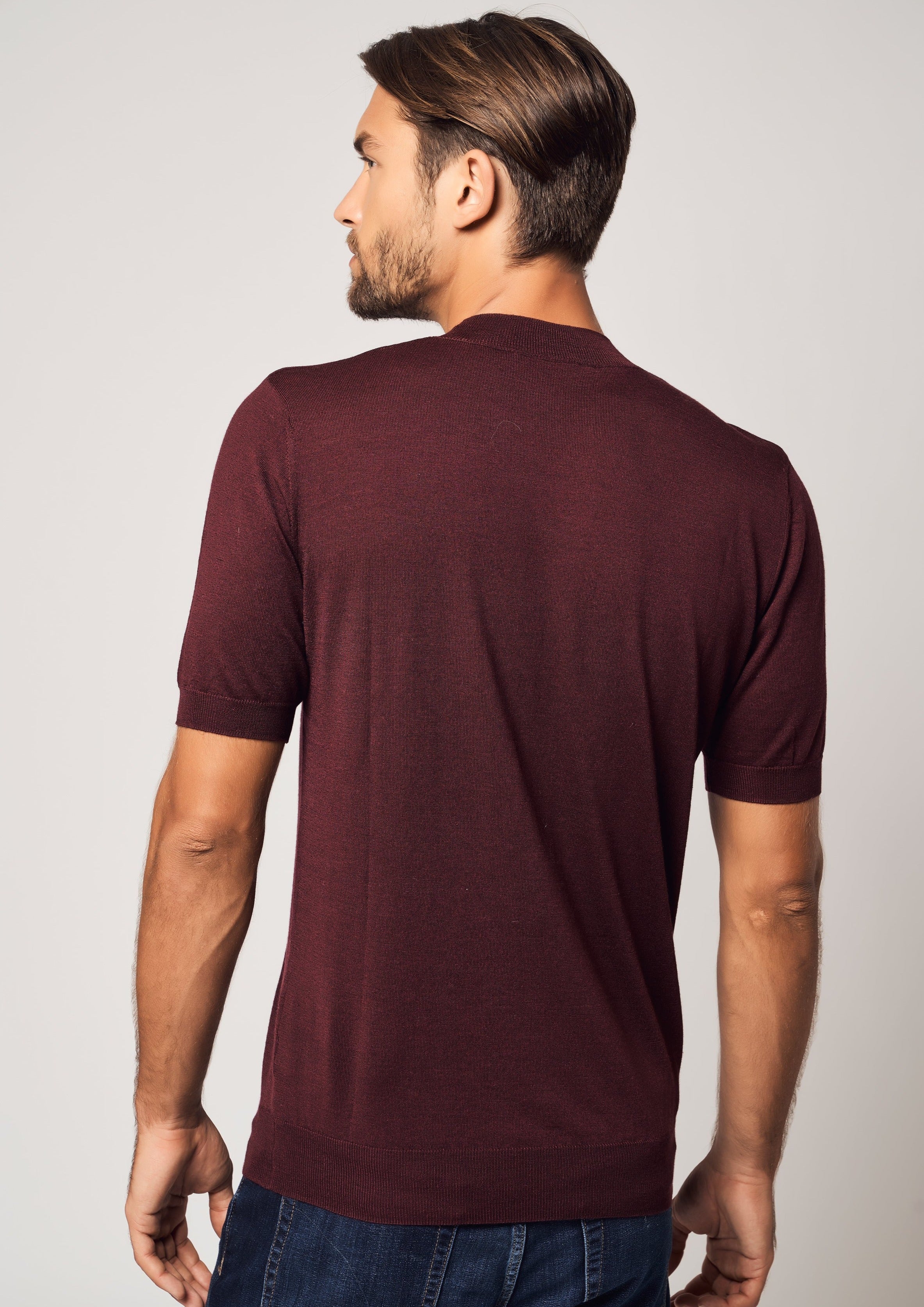 Silk Cashmere High Neck Short Sleeve Tee | Bellemere New York | 100% Cashmere Sustainable
