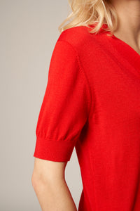 Tie Neck Worsted Cashmere Top1011088776560808