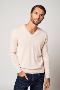 Solid V-Neck Cashmere Sweater2111328180551848