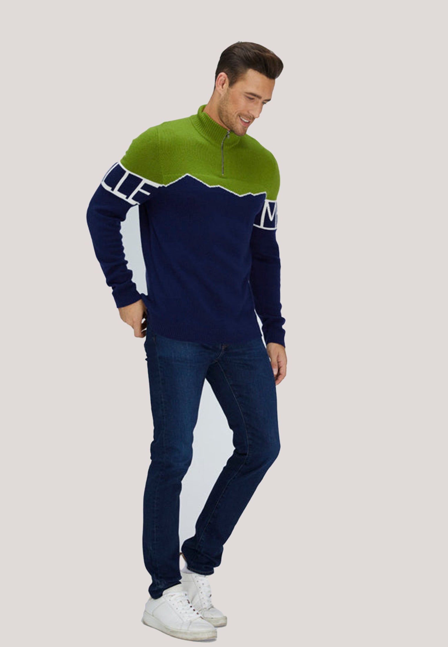 Merino Super Fine Mountain Print Sweater
