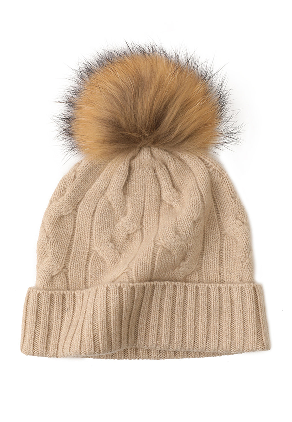 Soft Cable-Knit Cashmere Beanie