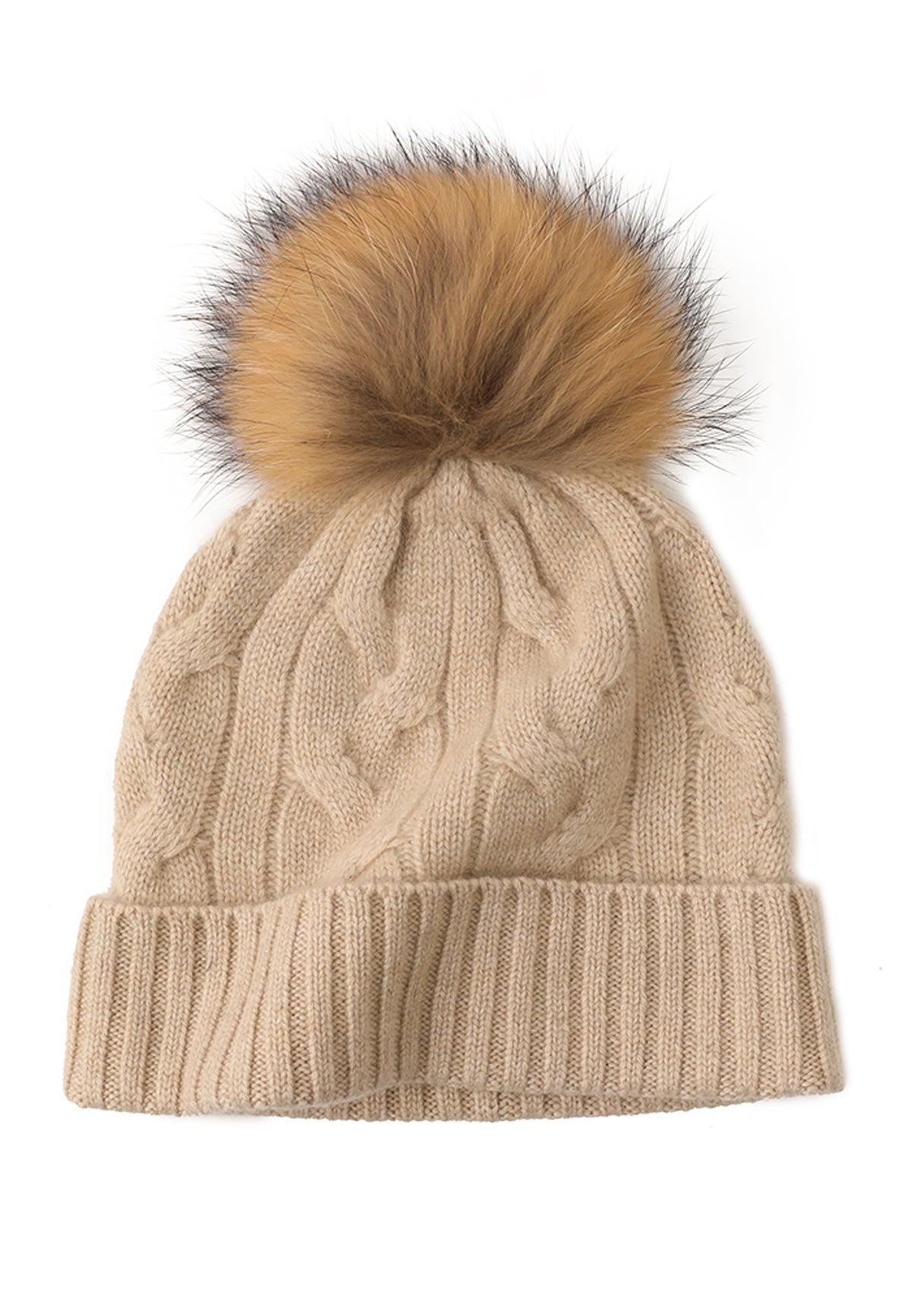 Soft Cable-Knit Cashmere Beanie