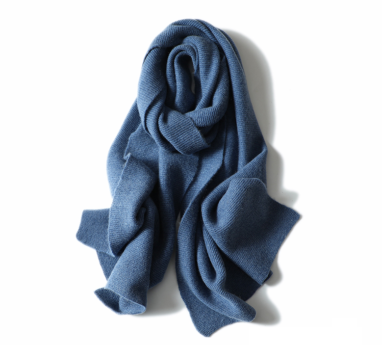 Blue Pacific Dream Cashmere and Silk Scarf in Navy Turquoise