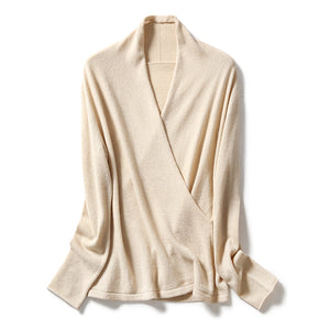 Mock Wrap Sweater (100% Cashmere Knitwear)3011089172005032