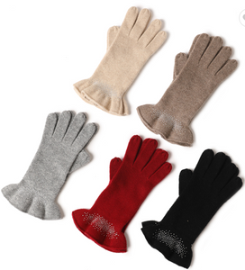 Drilling Ruffled Cashmere Gloves111756522799272