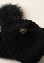 Load image into Gallery viewer, Fur Pom Cashmere Beanie
