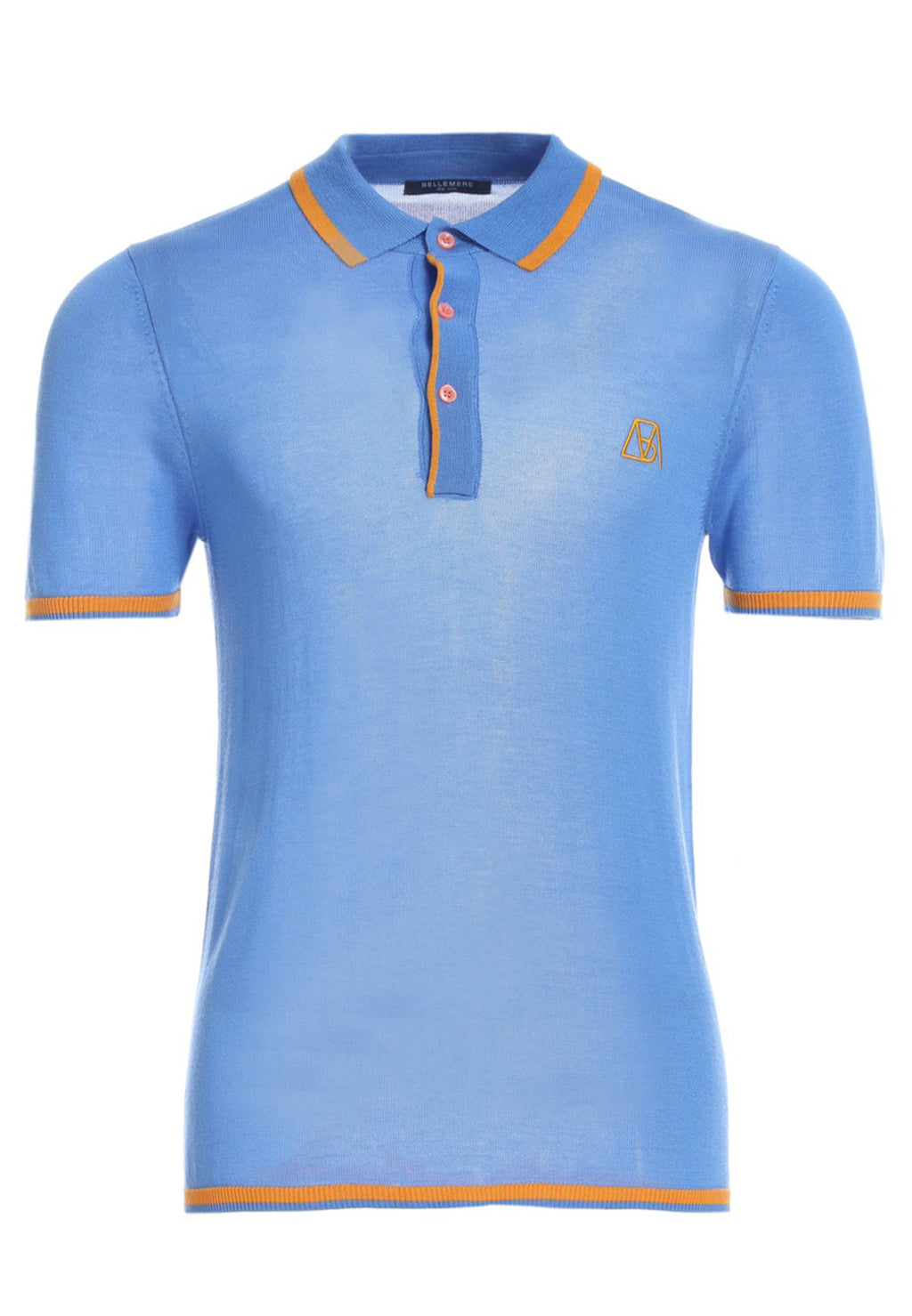 Men’s Two-Tone Contrast Tencel Polo | Blue Size S M L XL XXL | Bellemere New York 100% Sustainable Fashion | 100% Tencel | Tennis & Golf Polo Shirt